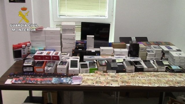 El material intervenido en la operación KRAKE