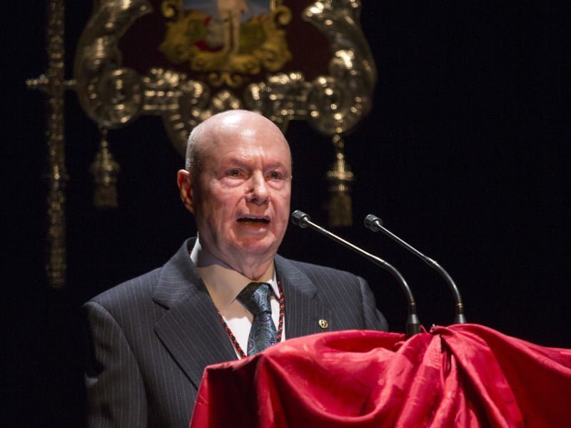 El pregonero, en un momento de su intervención